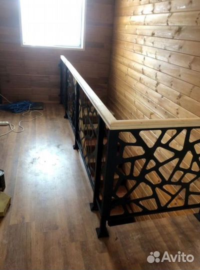 Перила кованные Установка