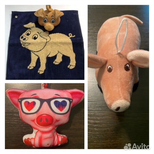 Мягкие игрушки свинки-Хрюши