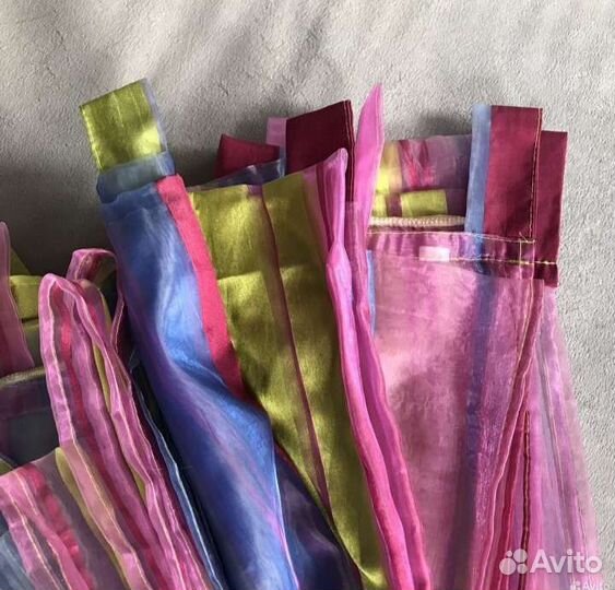 Штора тюль на петлях бу