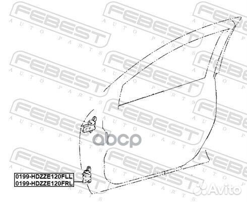 Петля передней левой двери нижняя toyota