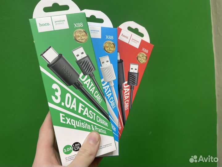 Кабель Type-C, Lightning, micro USB, К05