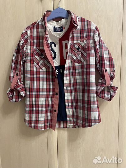 Стильная рубашка для мальчика р.128