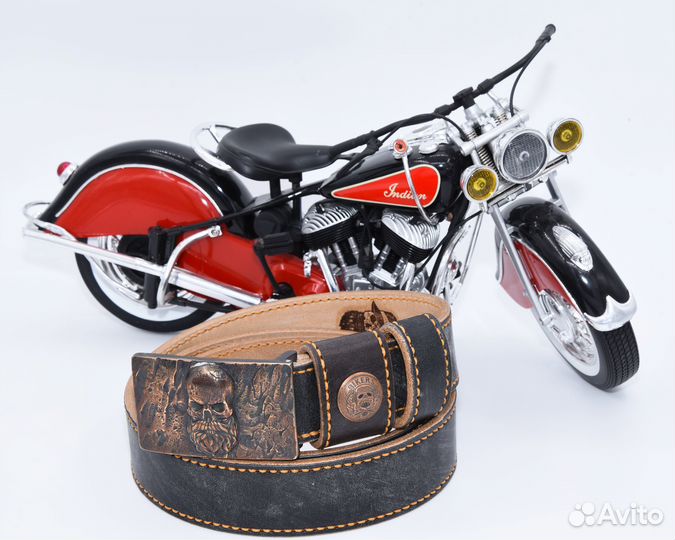 Ремень кожаный ручной работы 