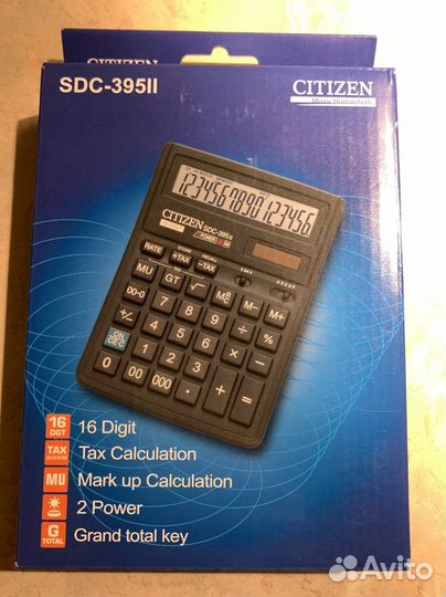 Калькулятор citizen sdc- 395ll новый