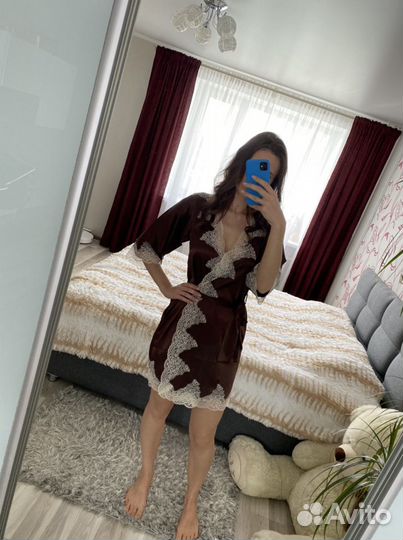 Халат из натурального шелка