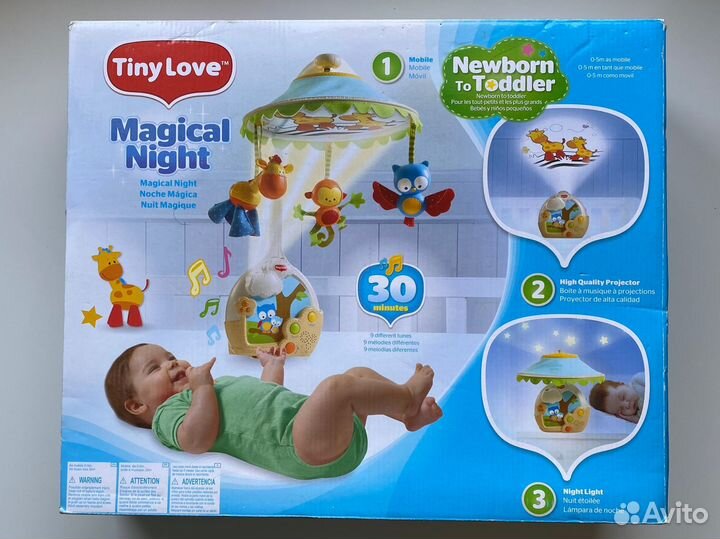 Мобиль бумбокс проектор tiny love magic light