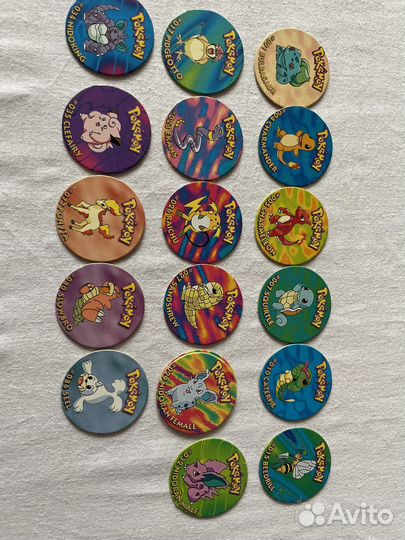 Фишки сотки кэпсы Pokemon покемоны