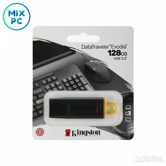 Флеш диск 128GB Kingston DataTraveler Exodia Black