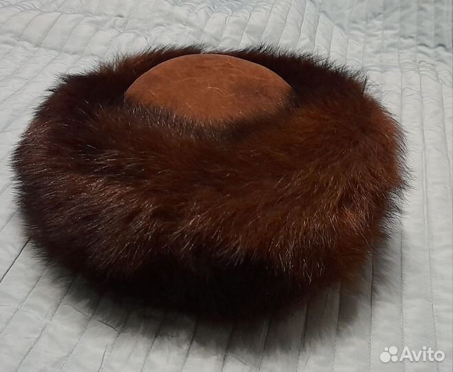 Шапка зимняя меховая женская норка боярка