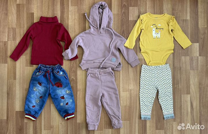 Детские вещи на девочку пакетом 80 размер