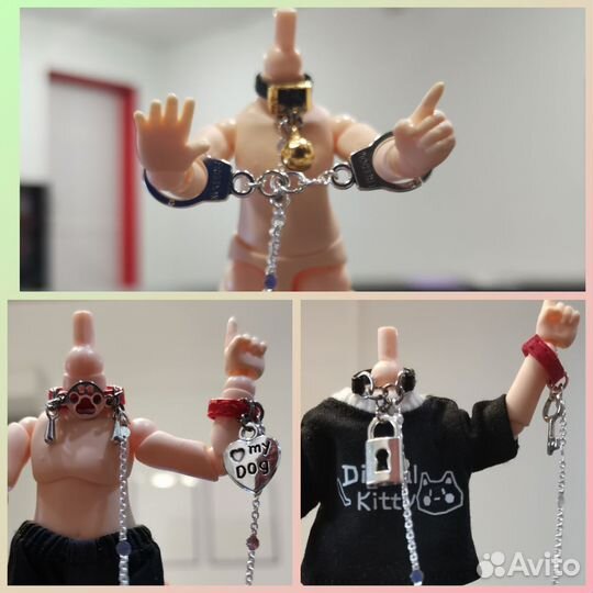 Портупеи ошейники чекеры для кукол