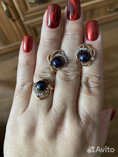 Серебряные наборы, серьги, кольца