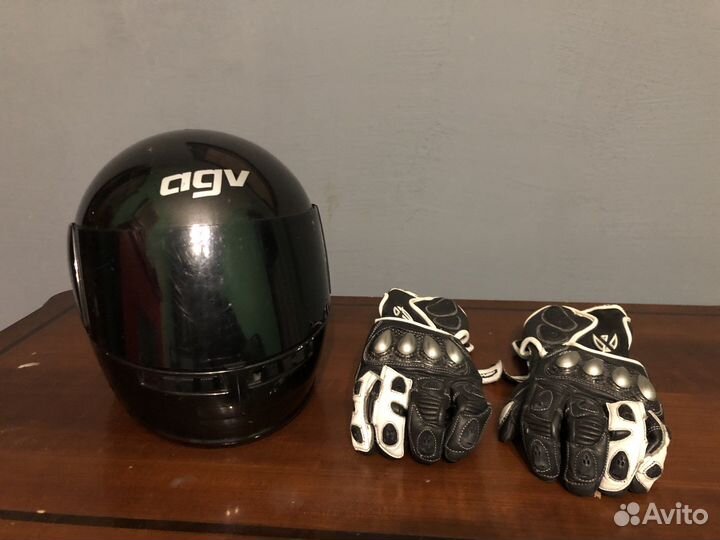 Мотошлем agv перчатки agvsport