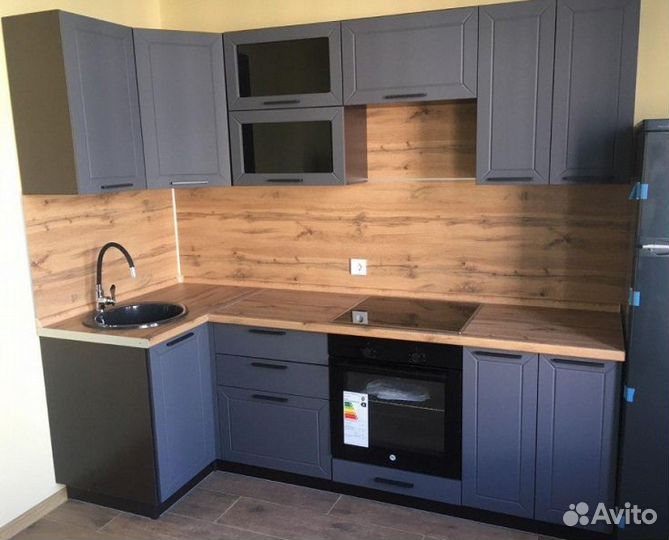 Кухонный гарнитур новый модульный серый