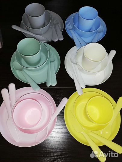 Икеа Наборы посуды по цвету