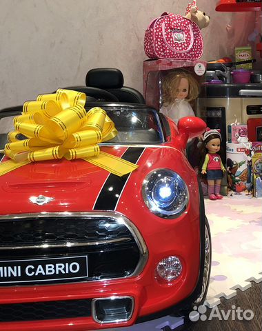 Электромобиль детский Mini Cooper б/у