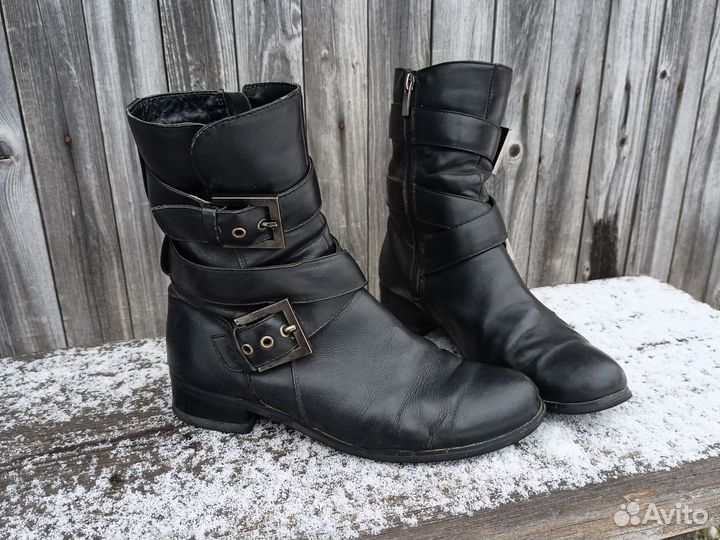 Сапоги женские демисезонные кожа 36 Thomas Munz