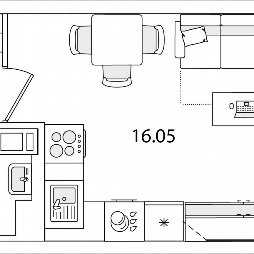 Квартира-студия, 23,4 м², 6/9 эт.