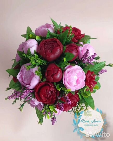 Букет с цветами из мыла