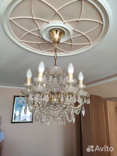 Люстра потолочная хрустальная СССР