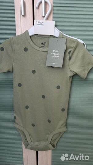 Новые боди H&M 12-18 мес