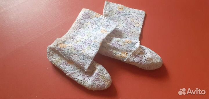 Сапожки ажурные тканевые,р.37-38