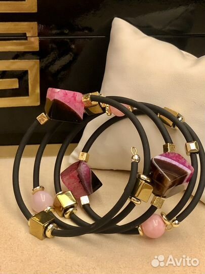 Обалденный браслет с шикарным пейзажным агатом