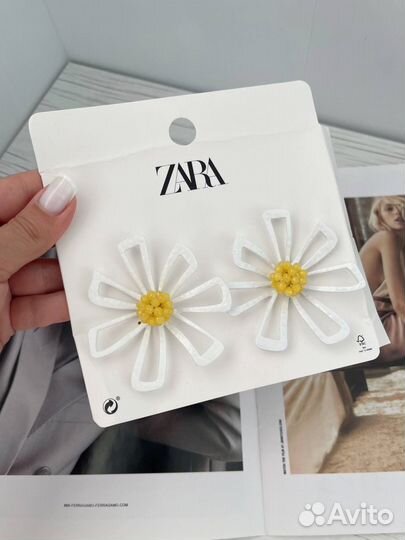 Новые объемные серьги zara оригинал