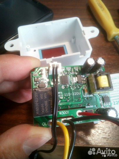 Терморегулятор w3001 220 Вольт в корпусе ip44