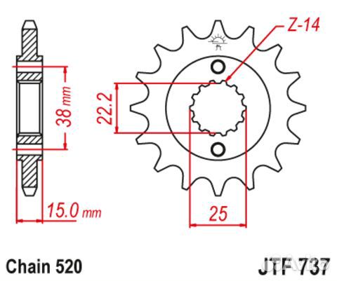 Звезда ведущая JTF737 14