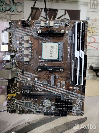 Ryzen 5 5500 комплект, a520, 16gb ddr4, кулер