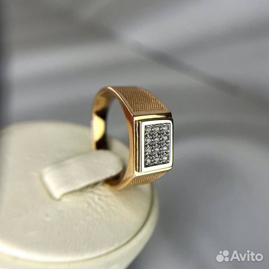 Золотой перстень мужской 585 пробы золото печатка