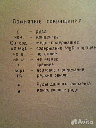 Памятка геолога, 1958 г. Таблица - плакат