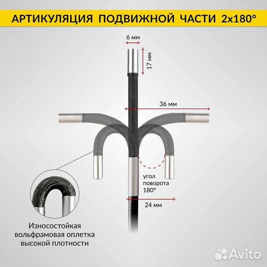 Видеоэндоскоп управляемый USB 2Мп 360