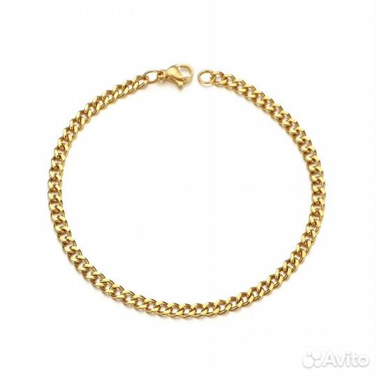 Браслет цепочка Triniti (микс) (золотой)