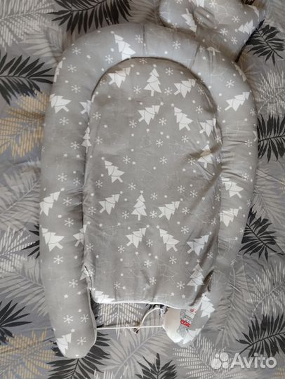 Подушка позиционер кокон гнездышко новорождённым