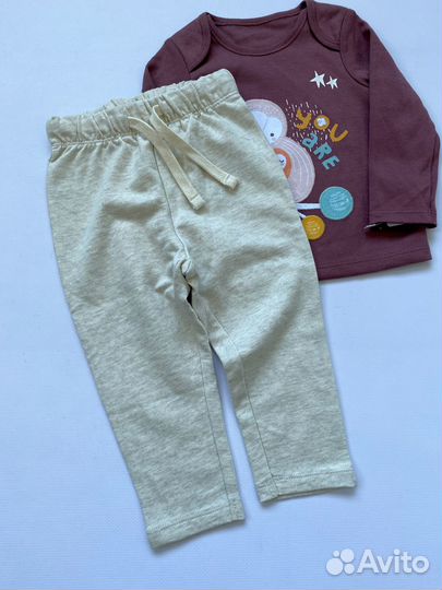 Комплект лонгслив штаны 74-80 см