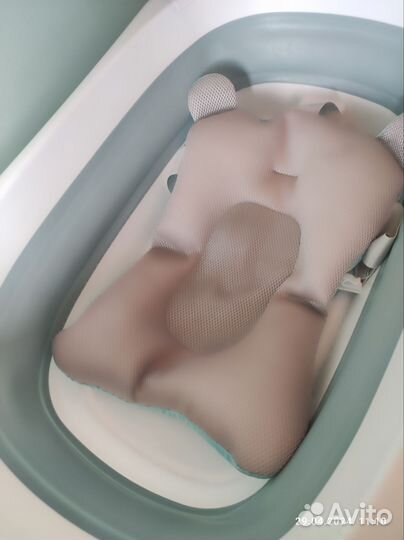 Детская ванночка складная с термометром и гамаком