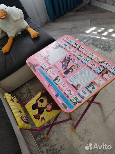 Детский столик и стульчик деревянный