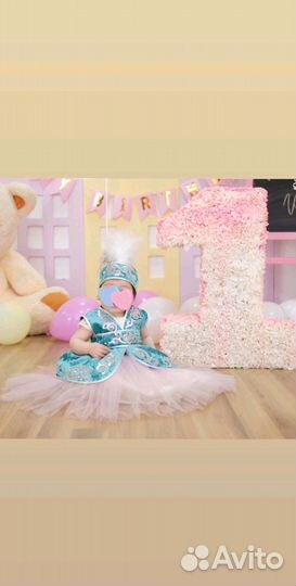 Казахский костюм на девочку для тсау кесу, годик