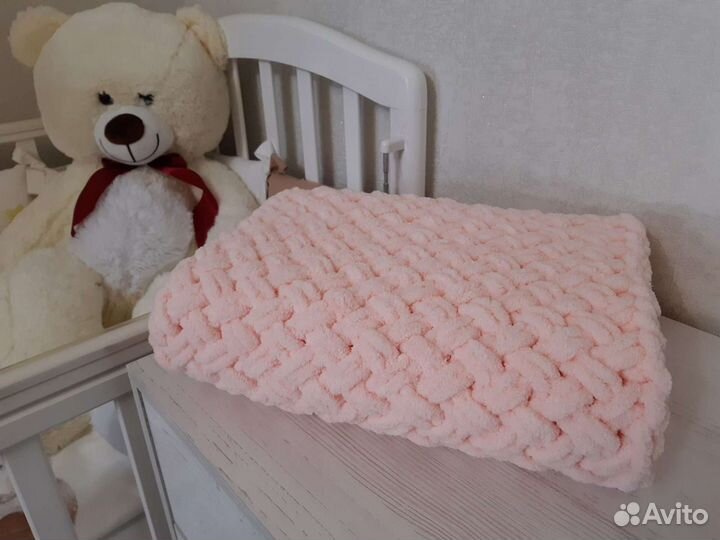 Детский плюшевый плед на выписку