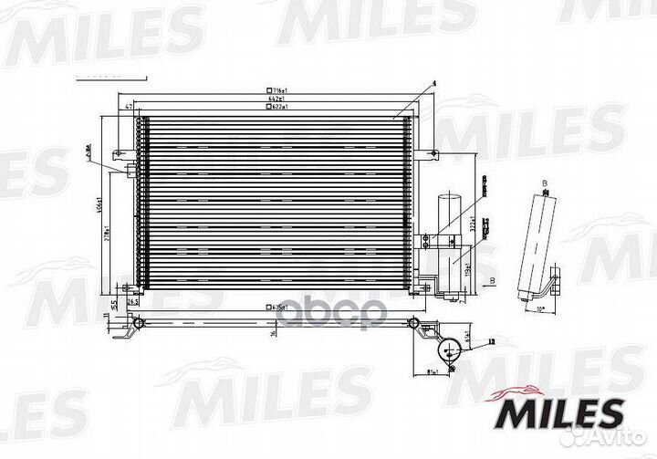 Радиатор кондиционера Chevrolet lacetti 1.4-1.8