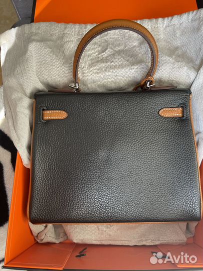 Сумка hermes kelly 25 togo silver