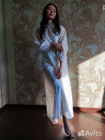 Винтажное платье свадебное ретро 19 века