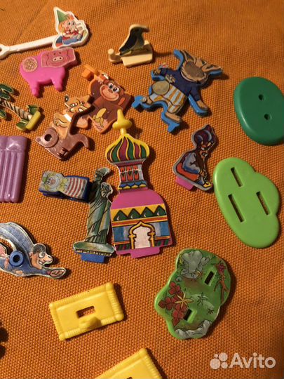 Россыпь плоских фигурок детали киндер