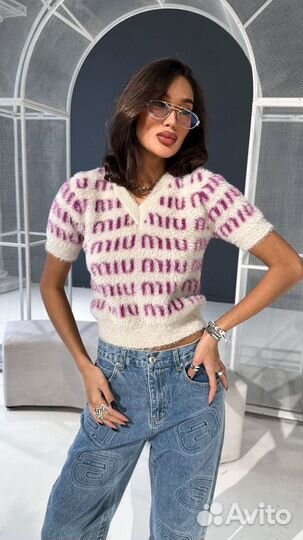 Футболка Miu Miu из мохера premium