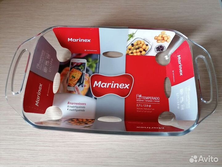 Форма (посуда) для запекания marinex стекло