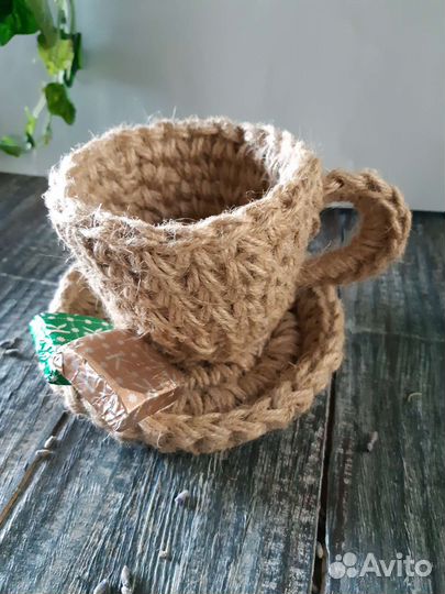 Вязаные корзинки. Ручная работа