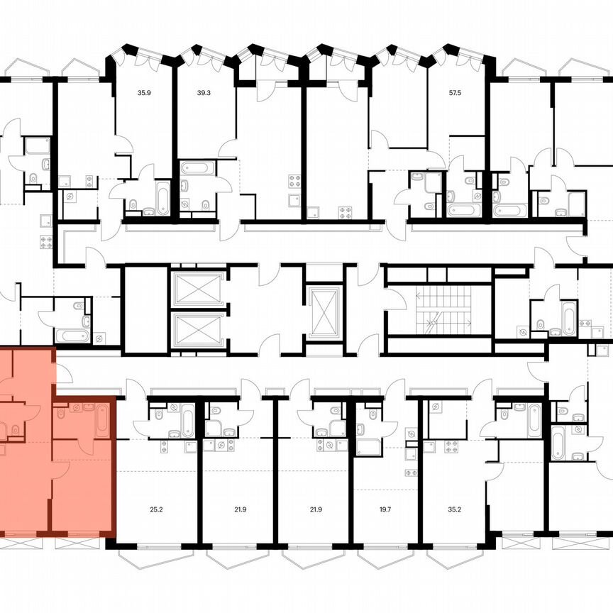 2-к. квартира, 61,9 м², 11/24 эт.