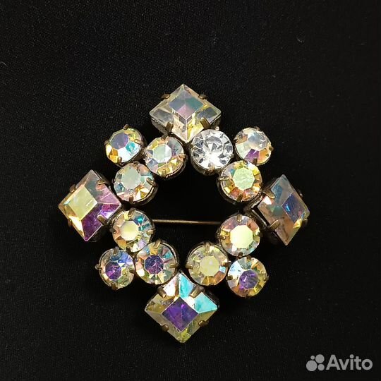 Чешская Винтажная Брошь Чехия Чехословакия Аврора